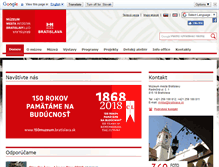 Tablet Screenshot of muzeum.bratislava.sk